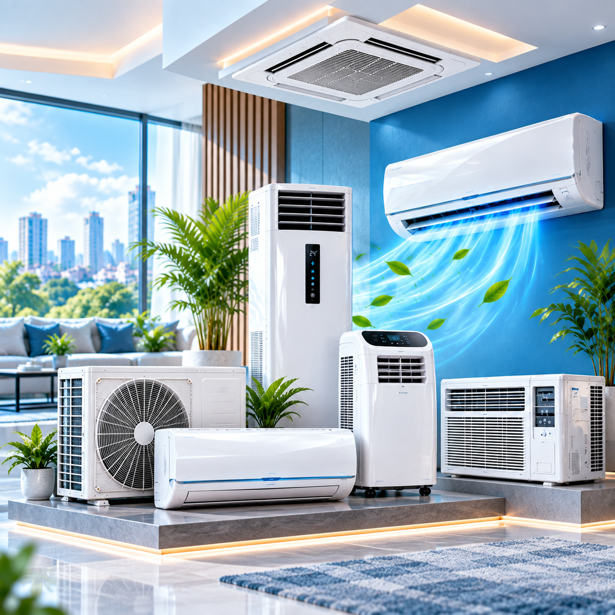 Professional HVAC technician working on an air conditioning system