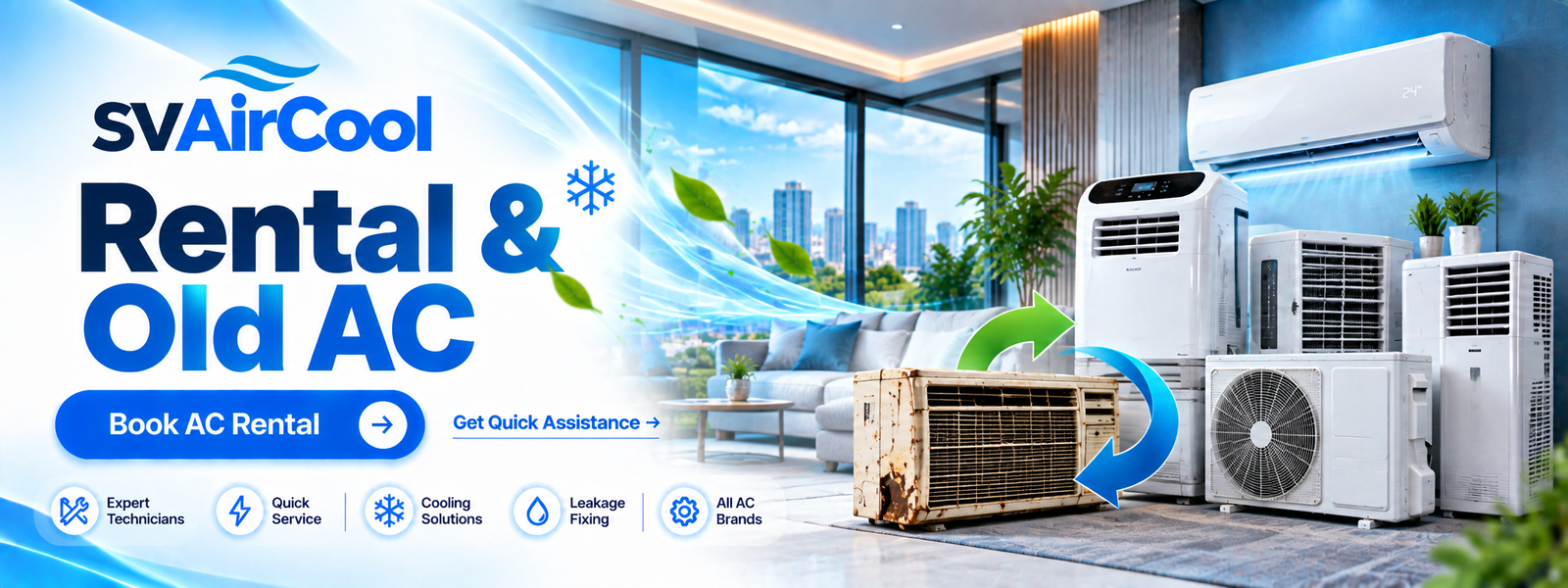 ac rental banner