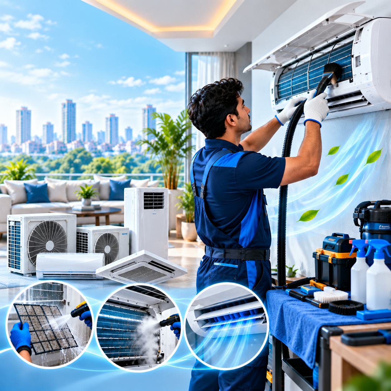 Professional air conditioner service and cleaning