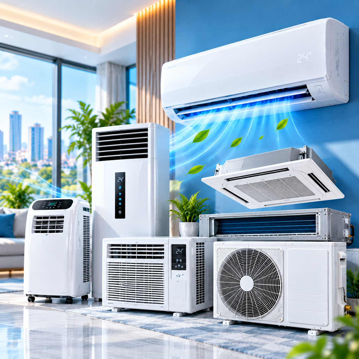 Professional AC technician providing air conditioning service